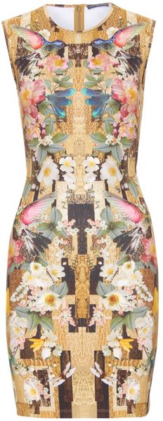 Alexander McQueen Print Stretch Dress - Lyst