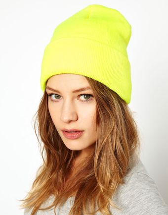 American Apparel Neon Cuffed Beanie - Lyst