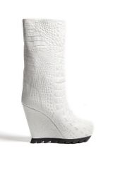 Camilla Skovgaard Cloud Crocodile Print Saw Sole Wedge Boots