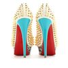 Christian Louboutin Lady Peep Spikes 150 Peeptoe Platform Pumps in White - Lyst