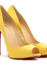 Christian Louboutin Flo 120 Patent Leather Peeptoe Pumps