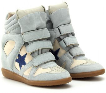 Isabel Marant Bayley Suede Wedge Sneakers - Lyst