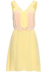 Miu Miu Colour Block Silk Dress