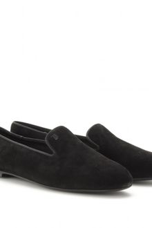Tod's Suede Slipper style Loafers - Lyst