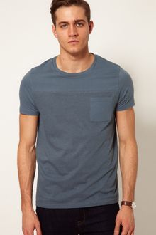 Asos Asos T-shirt with Cut and Sew Panel and Contrast Pocket - Lyst