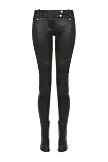 Balmain Skinny Leather Biker Trousers - Lyst