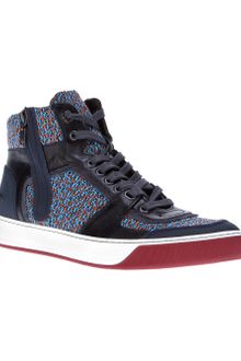 Lanvin Hitop Knit Trainer - Lyst