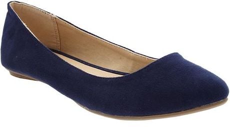 Old Navy Sueded Ballet Flats in Blue (navy) | Lyst