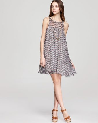 Plenty By Tracy Reese Quotation Dress Tiny Wood Block Printed - Lyst
