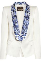 Roberto Cavalli Contrast lapel Satintwill Blazer