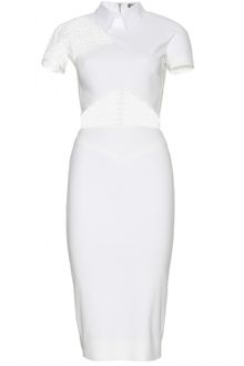 Victoria Beckham Paneled Dress with Broderie Anglaise Trim - Lyst