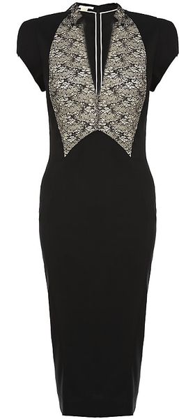 Antonio Berardi Lace Panel Dress - Lyst