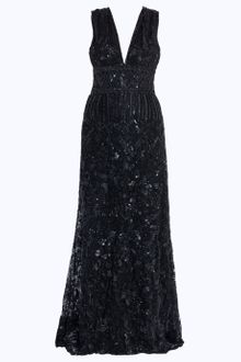Elie Saab Vneck Fully Beaded Gown - Lyst