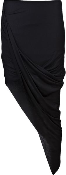 Helmut Lang Aysmmetric Wrap Skirt - Lyst