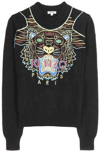 Kenzo Lamé Embroidered Pullover - Lyst