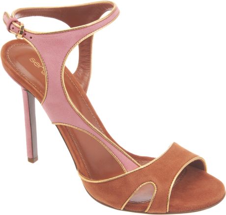 asymmetrical open toe flat