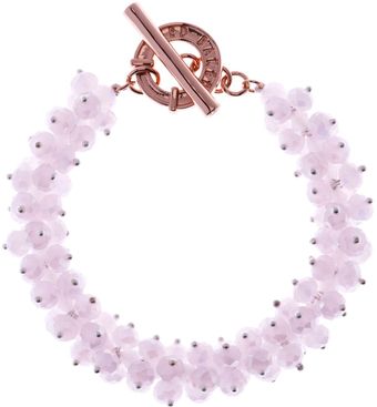 Ted Baker Glitz Light Pink Beaded Cluster T-Bar Bracelet - Lyst