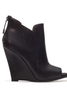 Zara Peep Toe Wedge Ankle Boot - Lyst