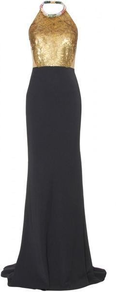 Alexander McQueen Gown with Sequin Trimmed Bodice - Lyst