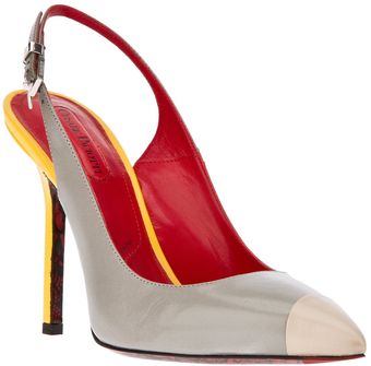Cesare Paciotti Sling Back Patent Pump - Lyst
