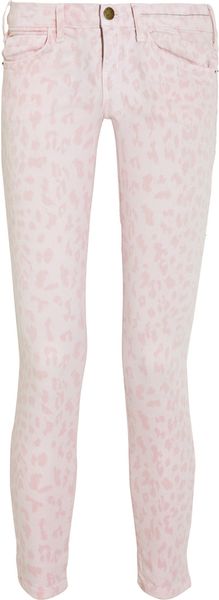 Current/Elliott The Stiletto Leopard-Print Cropped Lowrise Skinny Jeans - Lyst
