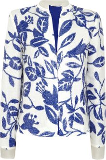 Diane Von Furstenberg Marcie Floralprint Sequined Jacket - Lyst