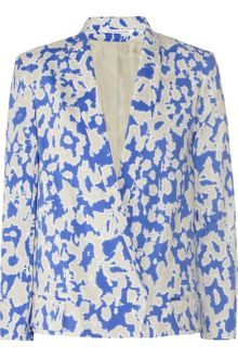 Diane Von Furstenberg Zaid Ikatprint Stretchcrepe Jacket - Lyst