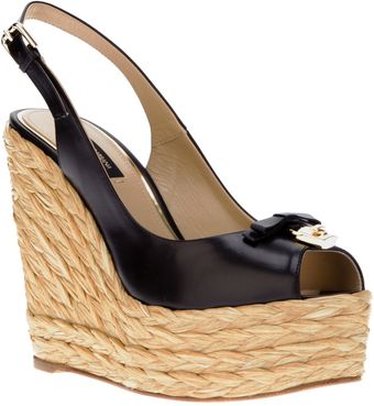Dolce & Gabbana Wedge Sandal - Lyst