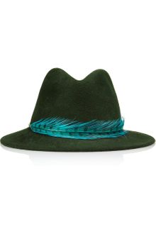 Eugenia Kim Harper Feathertrimmed Woolfelt Fedora - Lyst