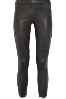 Isabel Marant Kalas Cropped Leather Leggingsstyle Pants - Lyst