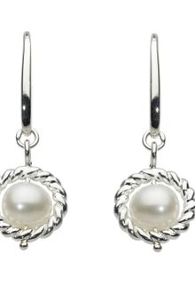 Kit Heath Sterling Silver Nestled Pearl Drop Earrings - Lyst