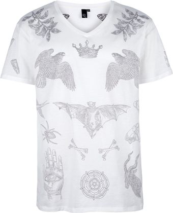 McQ by Alexander McQueen Illustrated Print Tshirt - Lyst