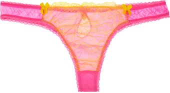Mimi Holliday By Damaris Kamikaze Silk Chiffon Thong - Lyst