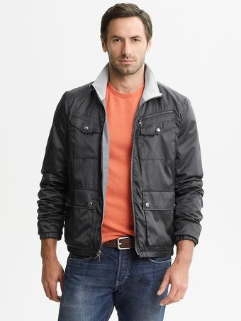 Banana Republic Reversible Bomber Jacket - Lyst