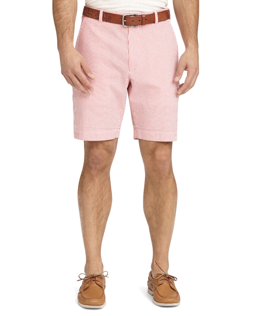 Brooks Brothers Plainfront Seersucker Shorts in Brown for Men (red ...