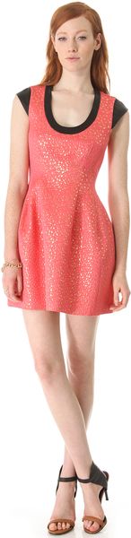 Cut25 By Yigal Azrouël Metallic Jacquard Dress - Lyst