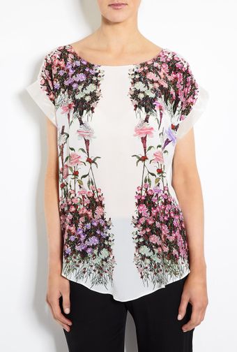 Hermione De Paula Valeria Ice Cream Print Silk Top - Lyst