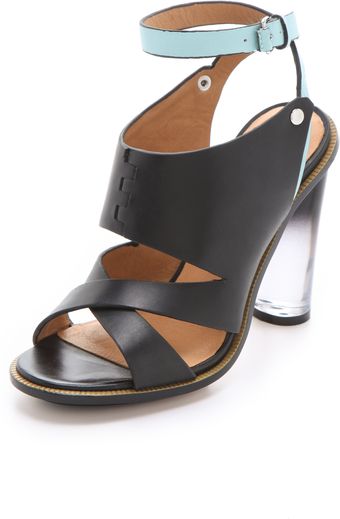 L.a.m.b. Chase Sandals with Lucite Heel - Lyst
