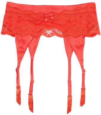 Myla Red Lace Isabella Suspenders - Lyst