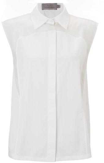 Preen White Silk Salma Shirt - Lyst