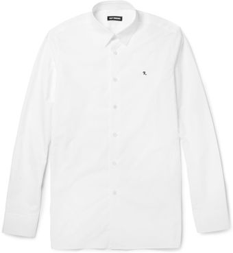 Raf Simons Slimfit Monogrammed Cotton Shirt - Lyst