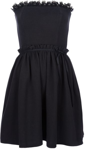 RED Valentino Strapless Mini Dress - Lyst