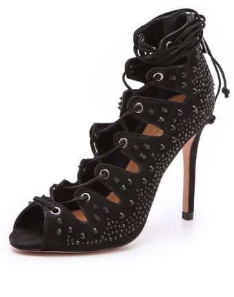 Schutz Arieli Lace Up Booties - Lyst