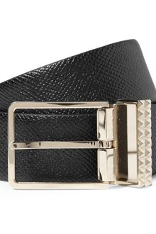Valentino Crossgrain Leather Belt - Lyst