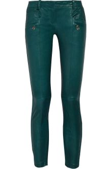 Balmain Quilted Leather Skinny Pants - Lyst
