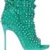 Christian Louboutin Guerilla 120 Studded Suede Ankle Boots in Blue (turquoise) - Lyst