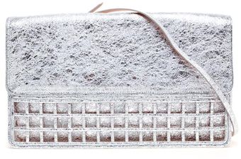 Dries Van Noten Cracked Leather Clutch Bag - Lyst