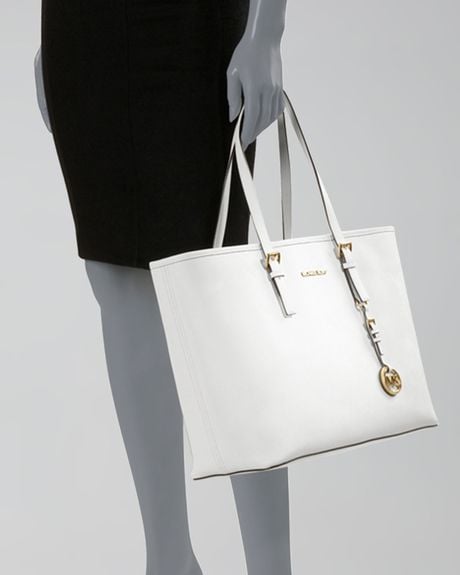 michael kors optic white tote