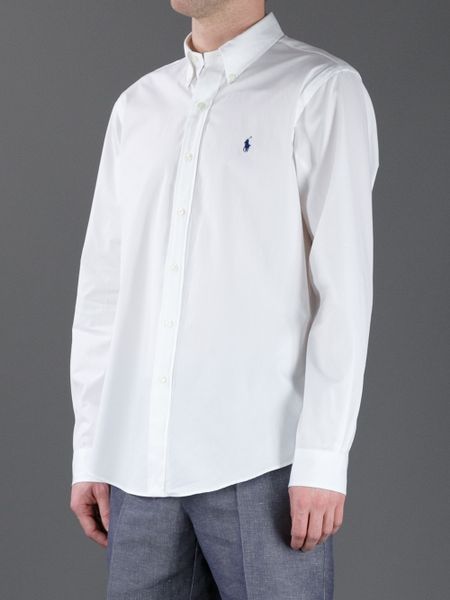 white polo button down shirts