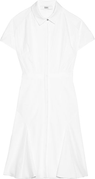 Prabal Gurung Cottonpoplin and Tulle Dress - Lyst